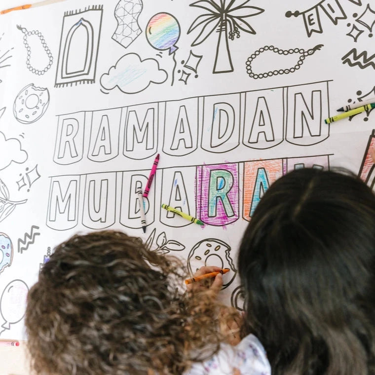XL Coloring Poster / Table Cover for Ramdan and Eid