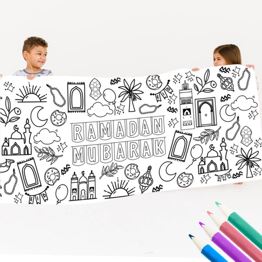 XL Coloring Poster / Table Cover for Ramdan and Eid