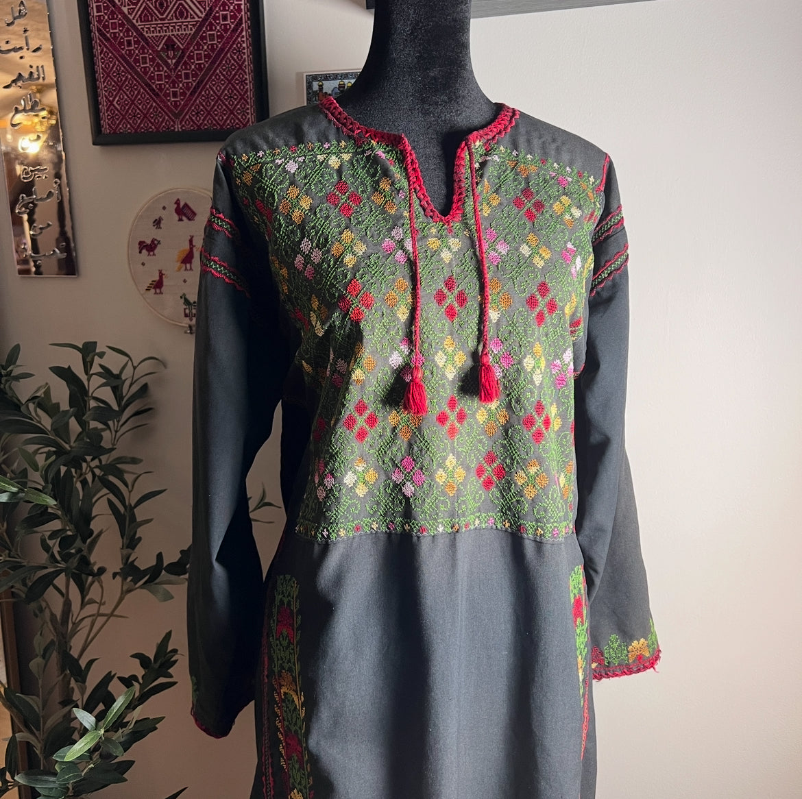 PRE-LOVED + HAND EMBROIDERED Palestinian Thobe (Traditional Dress)