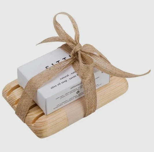 Gift Set: Dish + Sitti 100% Olive Oil Soap Bar