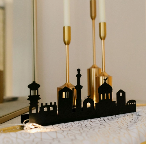 Arab Cityscape Metal Candle Holder