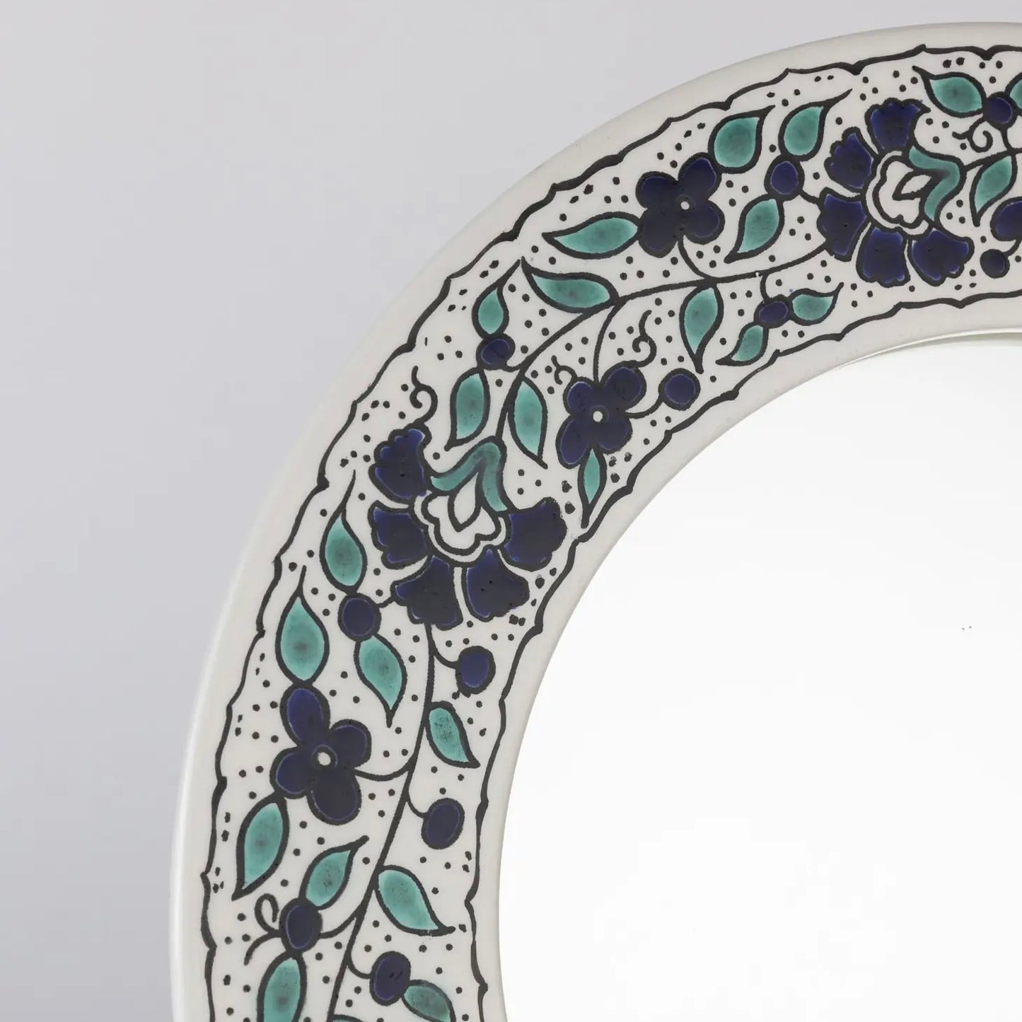 Floral Round Mirror